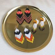 タッセルライスビーズ イヤリング&ピアスM00129