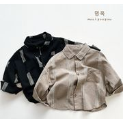 2025秋新品 い韓国風子供服  ワイシャツ ベビー服 キッズ 長袖 トップス80-130cm 2色