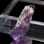 ペンダントトップ　レザーアメジスト＜ブラジル産＞　ステンレス製　シルバー