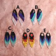 タッセルライスビーズ イヤリング&ピアスM00128