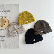 「2025」子供用★帽子★暖かい★キッズ★ニット★耳カバー★6色