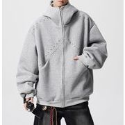 2025春秋新作 メンズ 男 カジュアル トップス 長袖 帽子付け スウェット アウター コート