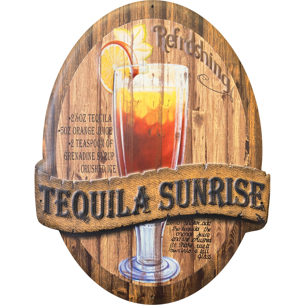 アンティークエンボスプレート TEQUILA SUNRISE★