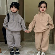 【2025秋冬新作】韓国風 子供服★セットアップ★トレーナー★裏起毛★80cm～150cm 2色