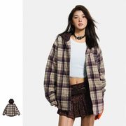 メンズ チェック柄  ジャケット 男女兼用 ストリート系 アウター 秋冬 2025新作★