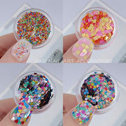 ホログラム ハート ラメ 星 ジェルネイル メタリックカラー デコレーション グリッター ネイルパーツ