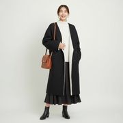 【冬物値下げ】ウール混　裏ボア　ムートンコート　ドロップショルダー