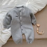 2025新作韓国子供服 ベビー服  キッズ  男の子  起毛  連体服  66cm-90cm