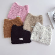 2025秋冬※子供ニット帽 ネコ耳付き可愛い防寒帽子