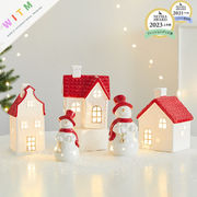 Christmas限定 セラミック LEDライト スタンドライト 卓上置物 クリスマス飾り