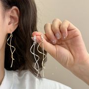 2色通勤用ピアス、気質イヤリング、 ポストsilver925 、ファッションアクセサリー、金属アレルギー対応