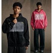 メンズ ビンテージ風 裏起毛 ジップアップ パーカー 男女兼用 ストリート系 秋冬 新作★全3色