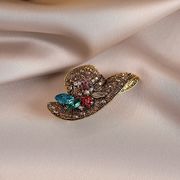 レトロ サンハット ブローチ 韓国風 高級感 オールマイティ アクセサリー