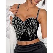 ヒップホップチョッキ ダンスウェア ステージ HIPHOP 舞台衣装 ホルターストラップチョッキ ブラジャー