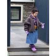 2025秋冬新作 子供服　 キッズ　女の子　厚手　ボアジャケット　コート　アウター　防寒着　タグ7～17 DC