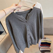 ニットカーディガン レディース カーディガン トップス アウター 羽織 長袖 重ね着 防寒 通勤 通学