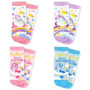 きゅるる ユニコーン 靴下 4足セット スニーカー丈 20-24cm【小ロット販売】