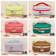 大容量化粧ポーチ 手提げ 高級感 収納バッグ  6色