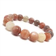 インド産 太陽と月 天然石 サンムーンストーンブレスレット 約11mm 《SION 天然石 パワーストーン》