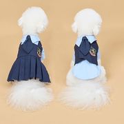 新学期ペット制服｜かわいいスクールシャツ＆セーラー風ドレス（猫犬兼用）直送