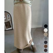 【日本倉庫即納】 裏起毛ニットスカート 厚手タイトスカート