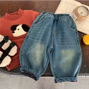 2025冬新作 子供服 保温 防寒パンツ ジーンズ 裏ボア キッズ服 ズボン 裏ボア  裏起毛 80-130cm