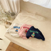 ins　春新作　ベビー服　女の子　プリント　長袖　ロンパース　子供服　可愛い　おしゃれ　出産祝い　3色