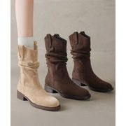 【日本倉庫即納】 ウエスタンブーツ ミドルブーツ 春秋冬靴