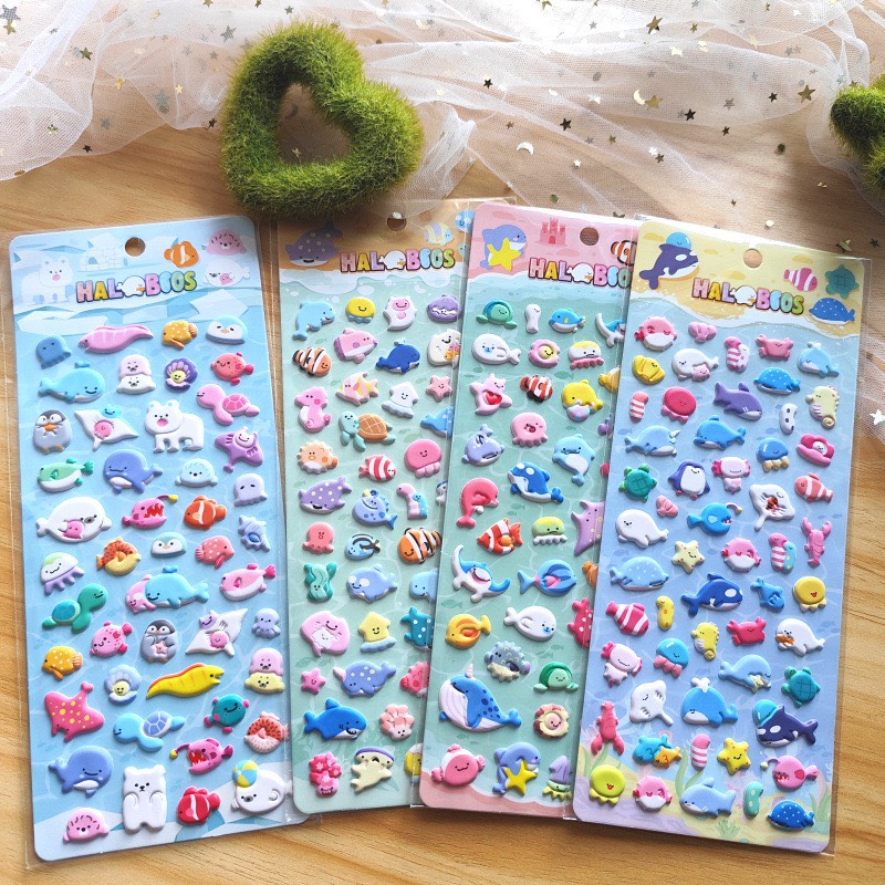 3Dステッカー 手作りDIY 子供おもちゃ 可愛いシール 立体ステッカー 粘着シールLF