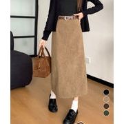 【日本倉庫即納】 コーデュロイタイトスカート ベルト付き