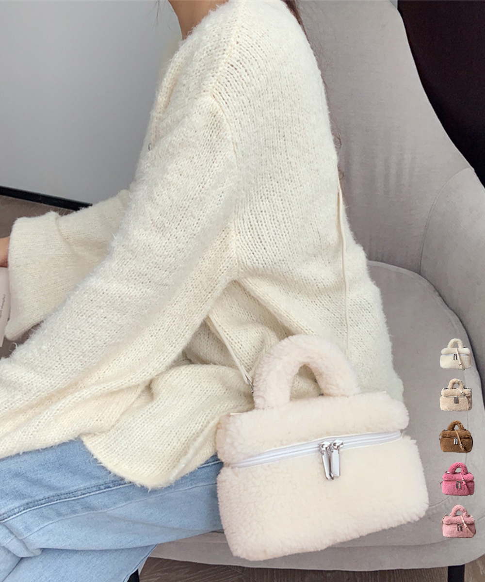 【日本倉庫即納】 ボアショルダーバッグ もこもこミニバッグ