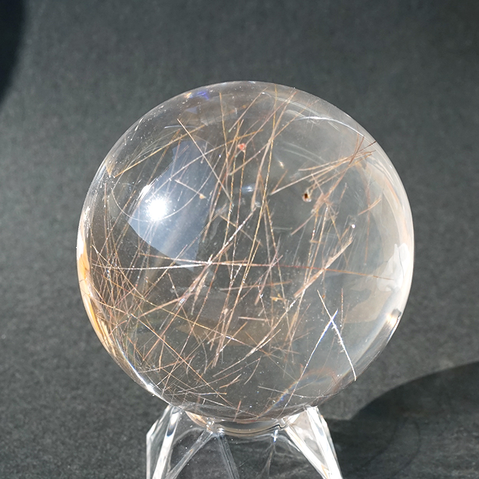 ルチルクォーツ 丸玉 61mm ブラジル産 スフィア 【 一点もの 】 希少