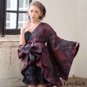 1590艶華ワンショルダー ミニ 花魁 着物 ドレス コスプレ イベント ハロウィン キャバドレス