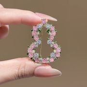 新作 秋冬 花ひょうたんブローチ ドレス用高級ピン