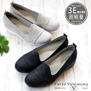 【外反母趾・甲高・幅広OK】Furio Valentino オペラシューズ 靴 スリッポン 軽量 滑りにくい 低反発