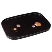 紀州塗 花舞うさぎ 12.0長手盆