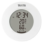 タニタ デジタル温湿度計（丸型デザイン）ホワイト