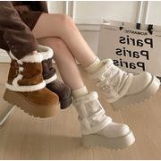 秋冬シューズ  ブーツ ショートブーツ  裏起毛 厚底  お出かけ