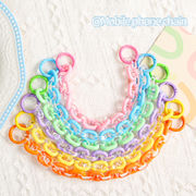 アクリルチェーン　カラビナ付き　アクセサリーパーツ　ハンドメイド　10本入り 海外倉庫発送