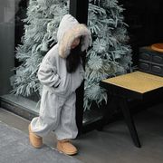 2025秋冬※KUJ☆取り外し可能ファー襟 スミスフリース スウェットセットアップ