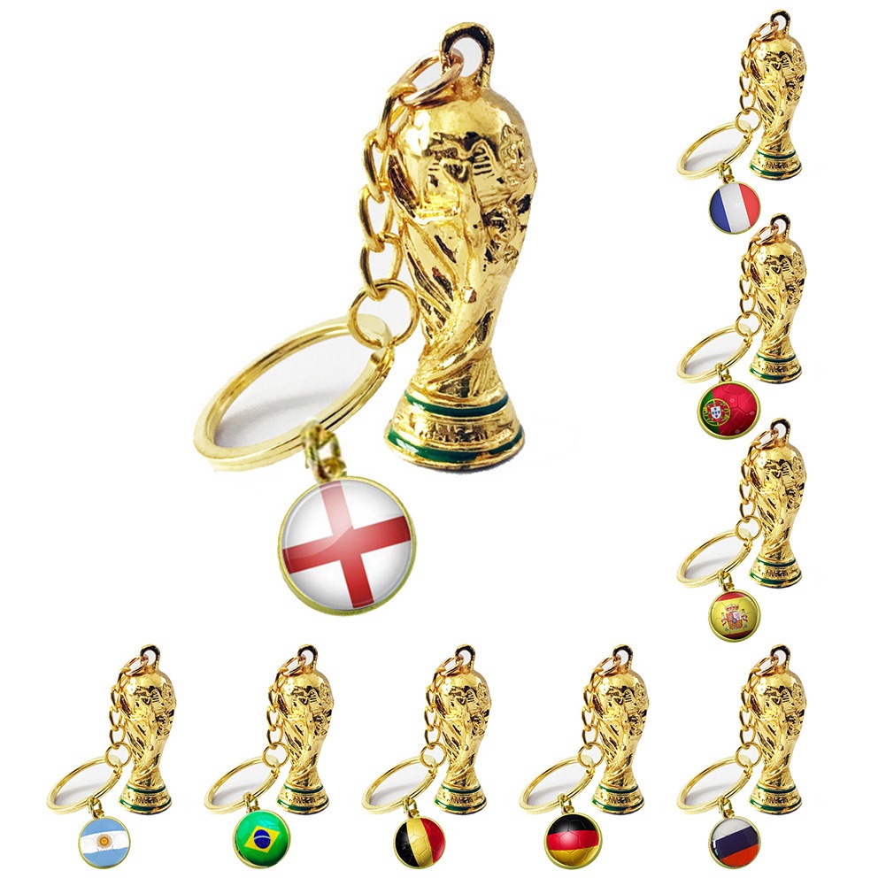 18色   2026年ワールドカップキーホルダー  サッカー記念品 サッカー雑貨  国旗  トロフィーキーホルダー