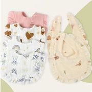2025年新作 ベビー綿よだれかけ  ベビー唾液ナプキン  おしゃれ キッズ よだれかけ 防水 可愛い ベビー向け