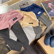 2026春新作　子供服　女の子　キュロット　レイヤード　スカート　可愛い　柔らか　ロングパンツ　3色