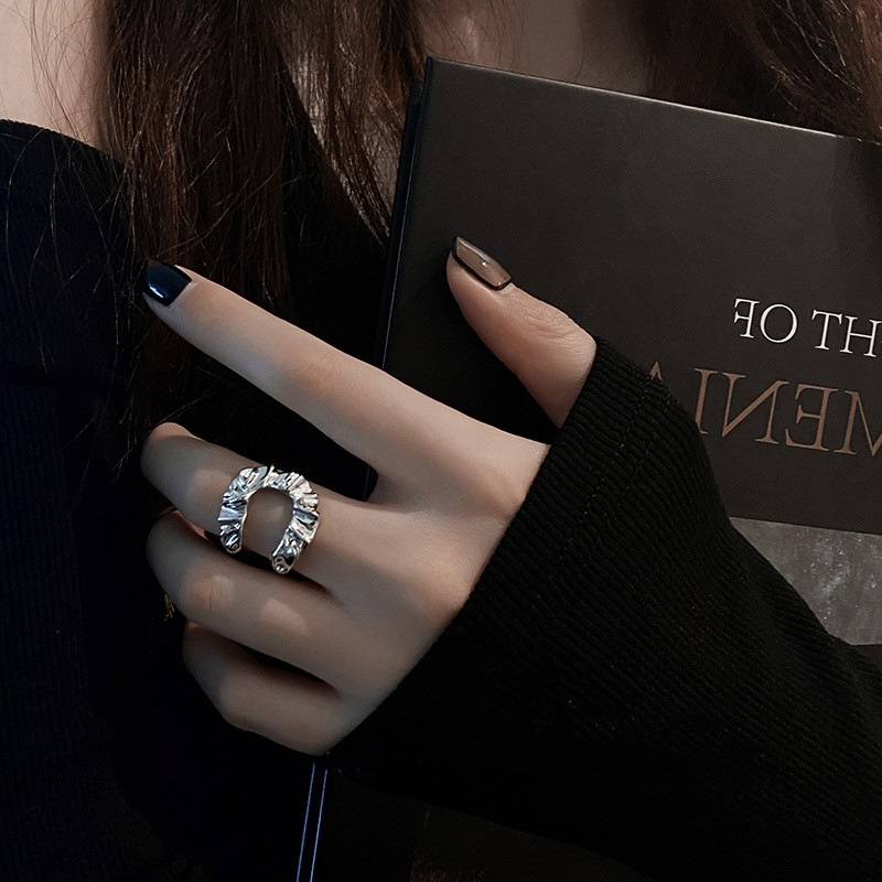 INS大人気 指輪 リング ファッションリング アクセサリー レディース シルバー925 個性 サイズ調整可能