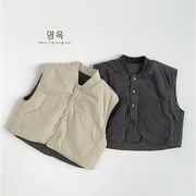INS冬新作 韓国風 子供服  ベビー服  キッズ 男女兼用 防寒 チョッキ  80cm-130cm