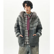 メンズファッション ニットカーディガン 男女兼用 ストリート系 アウター  秋冬 2026新作★全3色