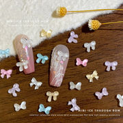 ファンシー リボン ネイルパーツ パステル クリア 地雷 量産 ジェルネイル アイス 透明 ゆめかわ 貼り付け