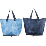デニム柄ビッグトートブルーデニム