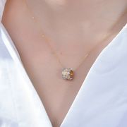 ブチュラ引上げ風糸引き工程S 925純銀メッキ18 K厚金ネックレス