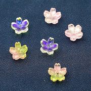 高品質ガラス製さくら桜ビーズ/春夏アクセサリー/和雑貨/グラデーション/フラワー/最安値＆当日出荷